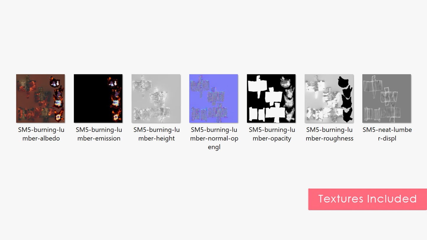 Burning Lumber (Animated Flames)