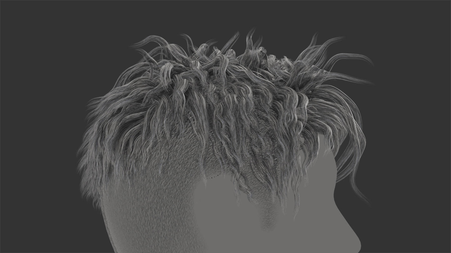 Cool & Messy Back Shaved Hair | Mesh | T4B Wig |