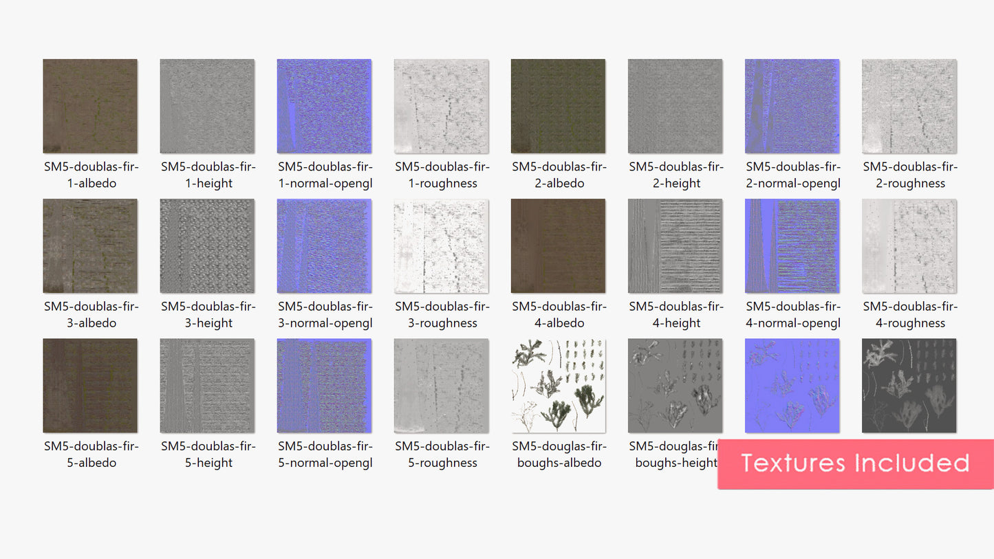 Douglas Fir Collection (Editable Leaves)