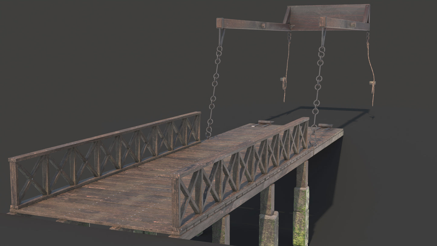Medieval Counterweight Drawbridge