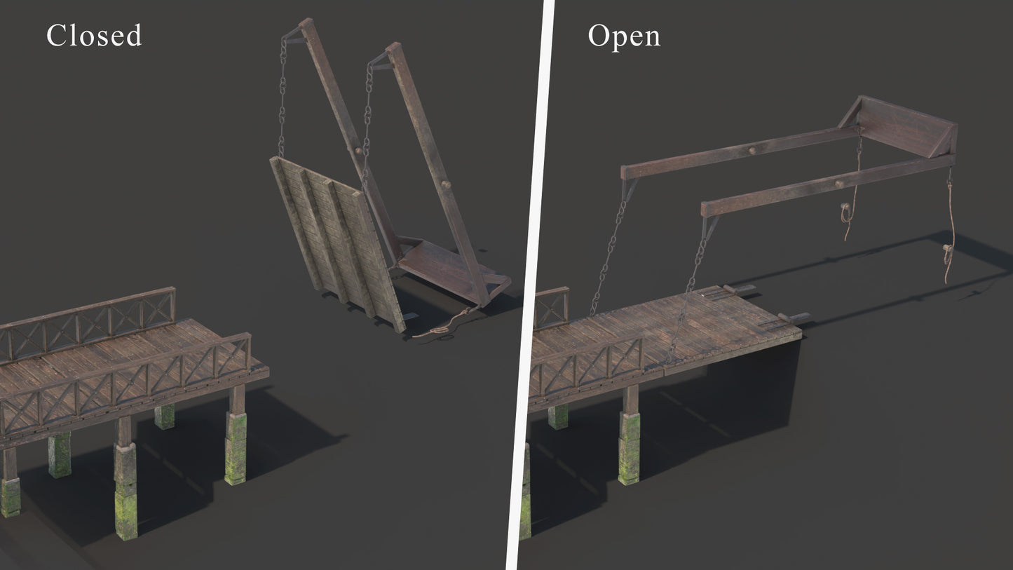 Medieval Counterweight Drawbridge