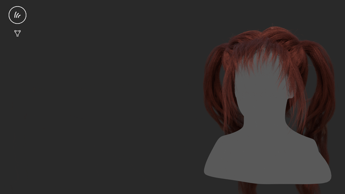 Long Cute Otaku Ponytails | HYBRID | (Mesh & Curves)