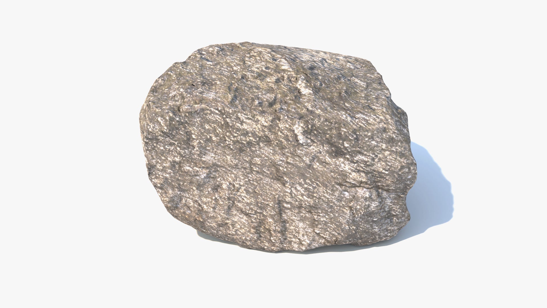 3D model of a mountain rock (boulder), extremely realistic, lowpoly, shaded with PBR materials, this rock is game ready (FBX, GLB, and Blender files)