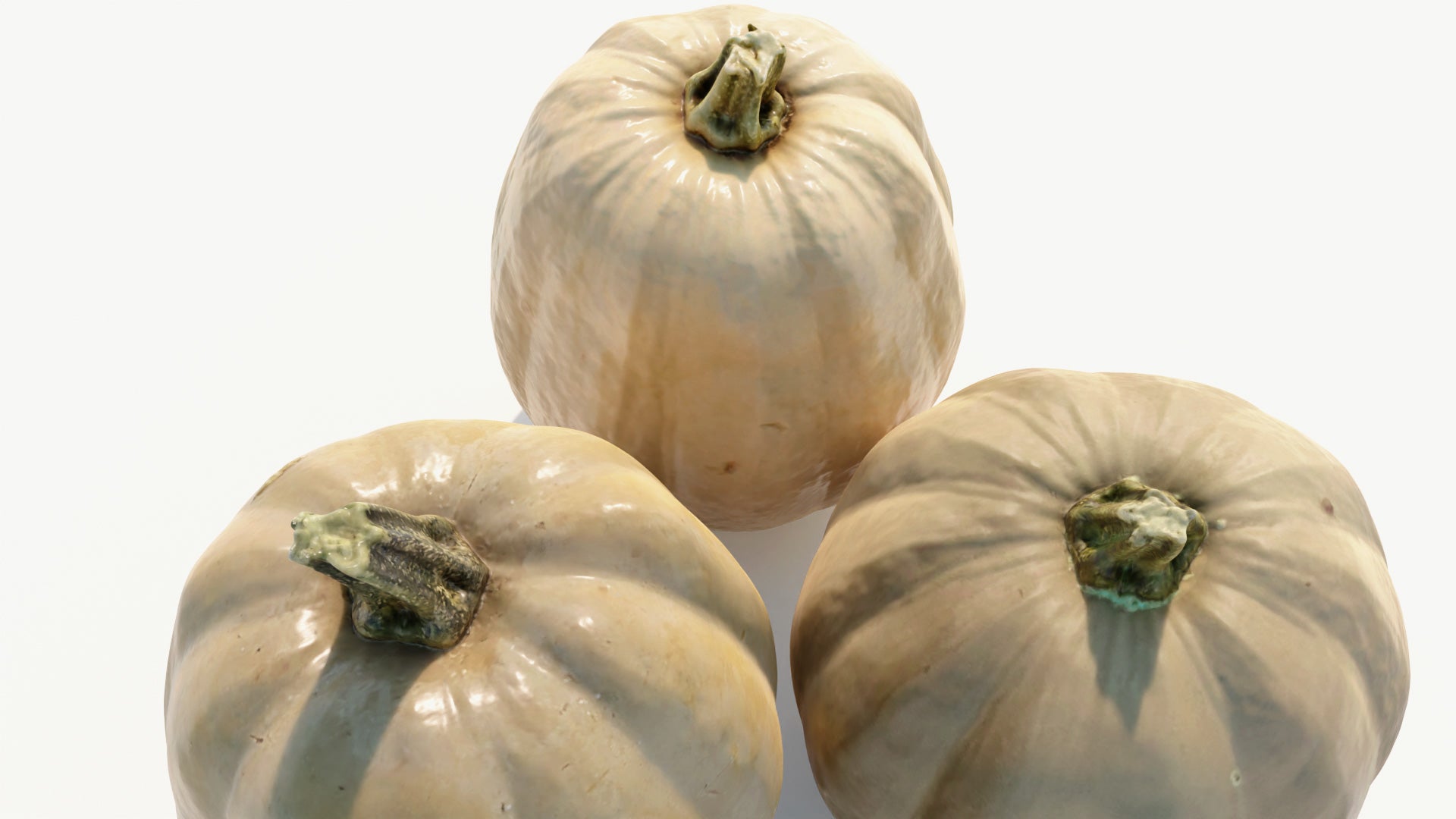 Orange Pumpkin retopologized scan 3d model with lowpoly PBR materials, game asset