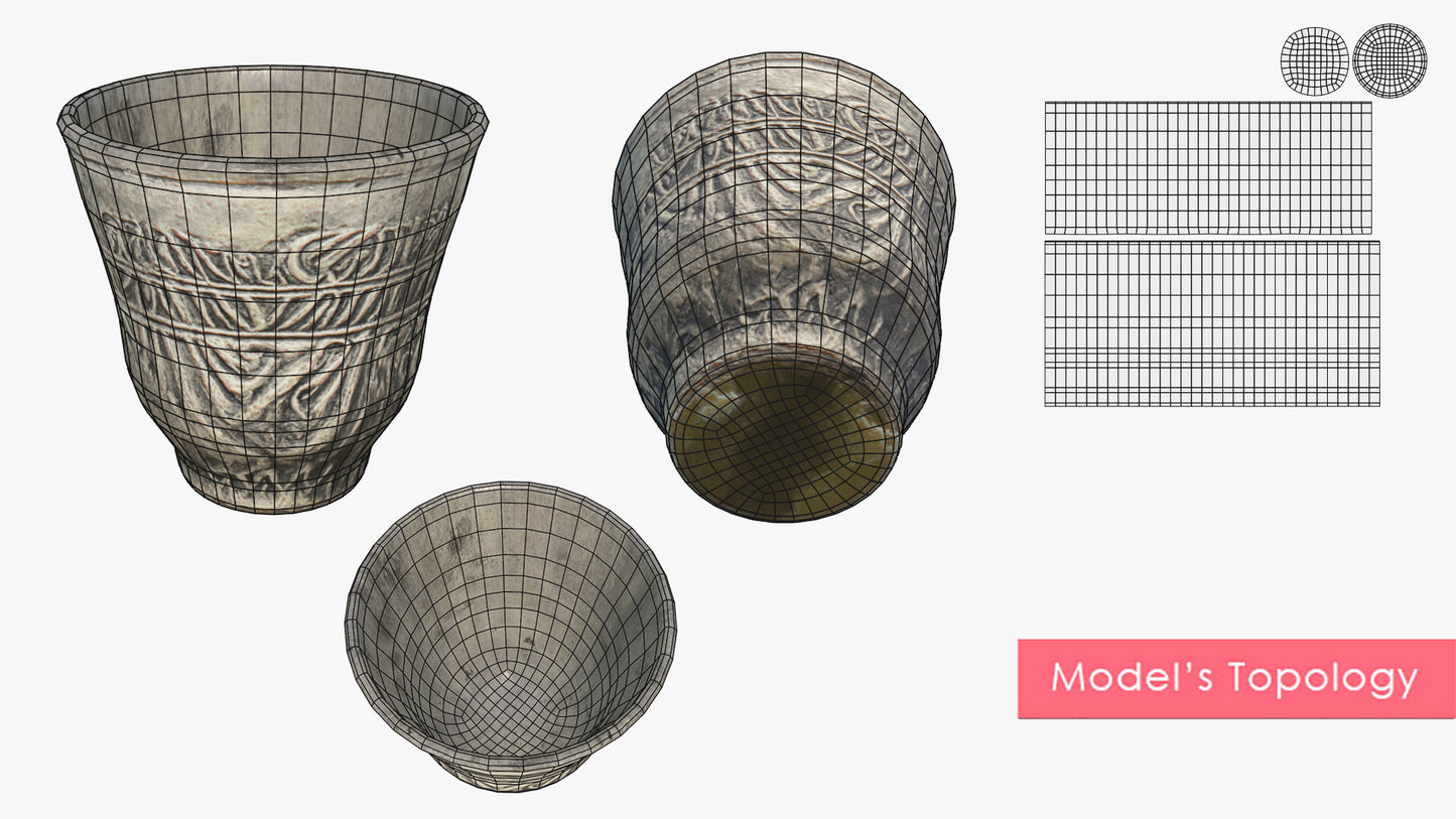 Ornamental Rustic Cups