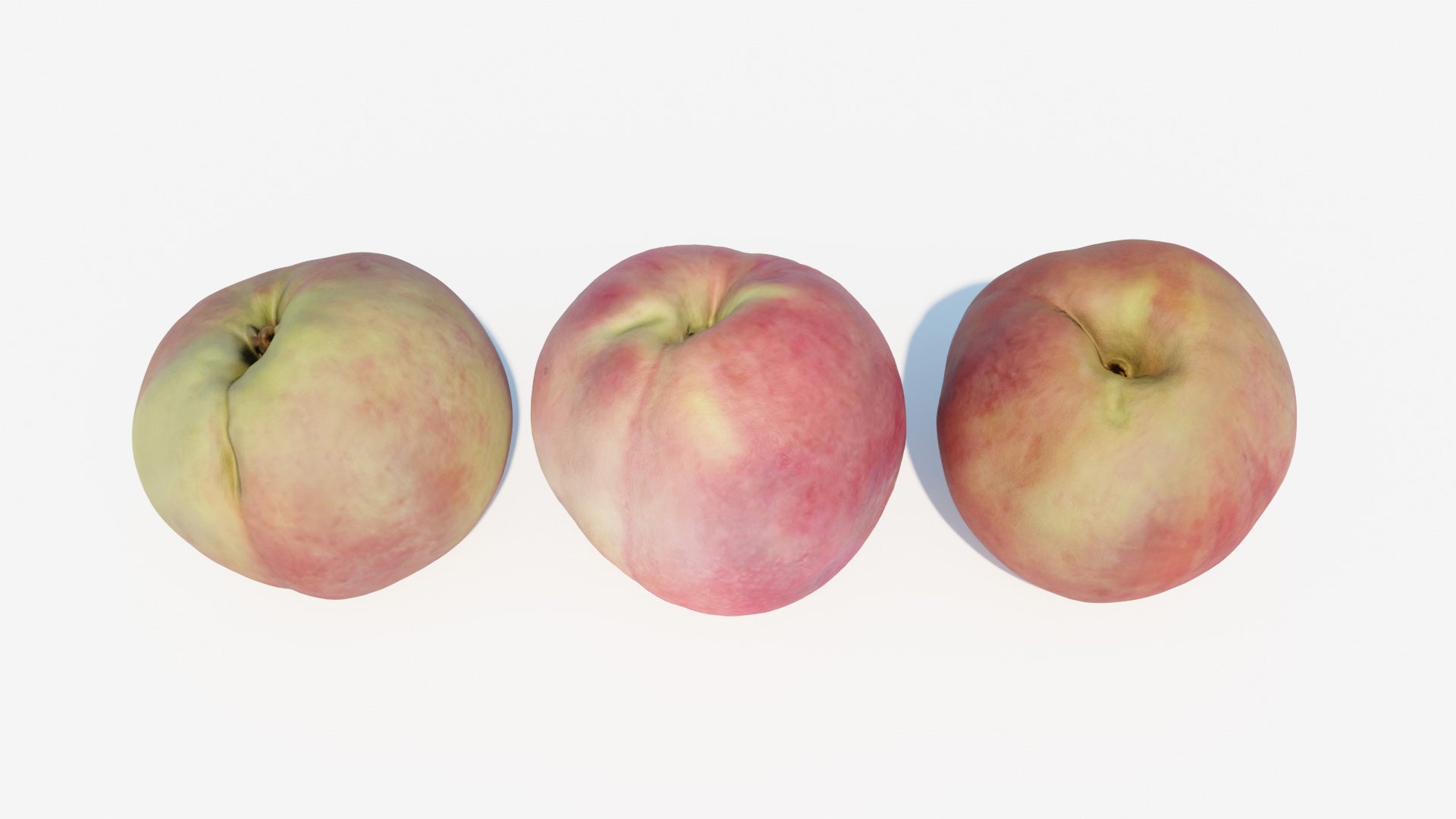 Peach 3D model, scan, lowpoly, PBR textures, Blender, FBX, OBJ, GLB, PBR textures