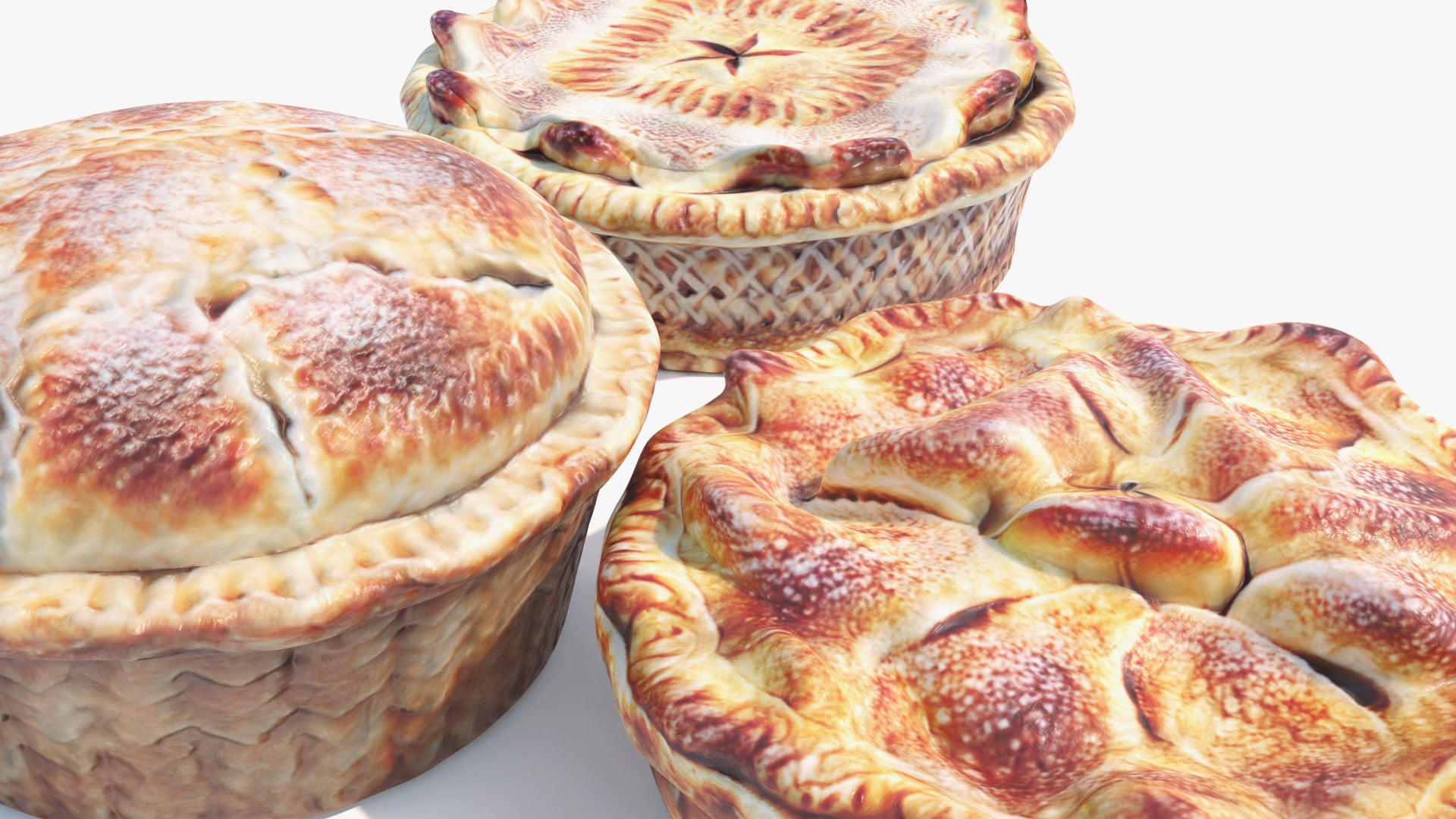 Medieval rustic pie 3D model with low polycount, clean UVs, optimized for games and realtime visualizations.