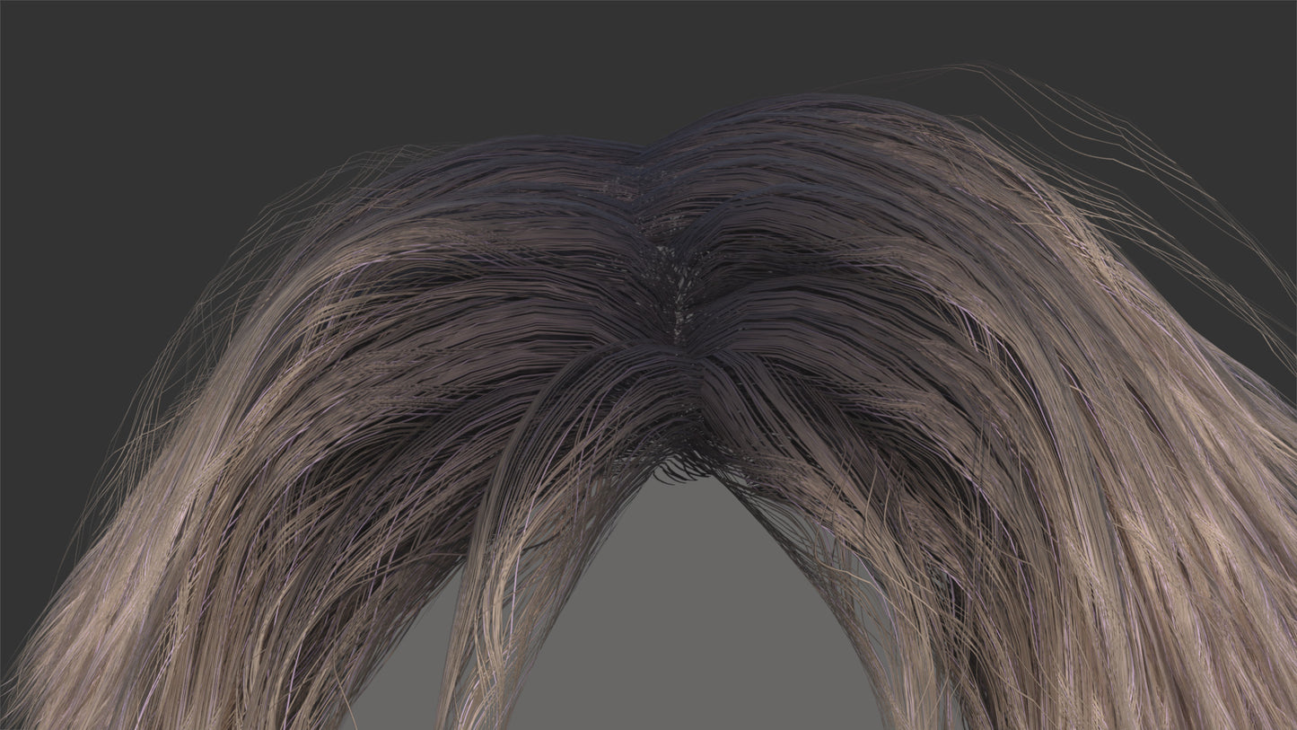 Short Fan-Shaped Hair | Mesh | T4B Wig |
