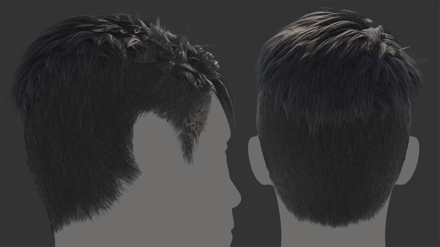 Short & Spikey Top Hair | Mesh | T4B Wig |