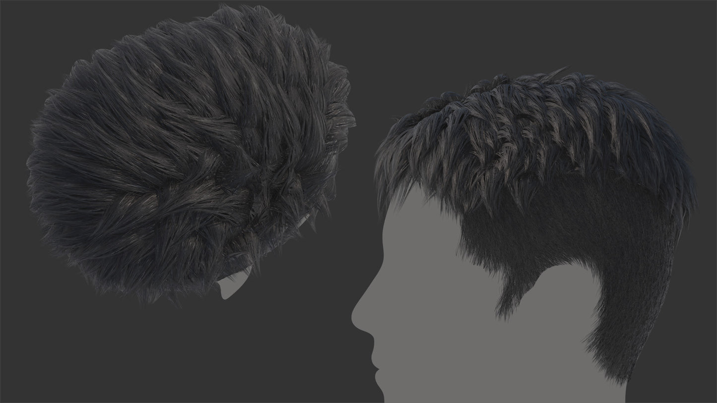Short & Spikey Top Hair | Mesh | T4B Wig |