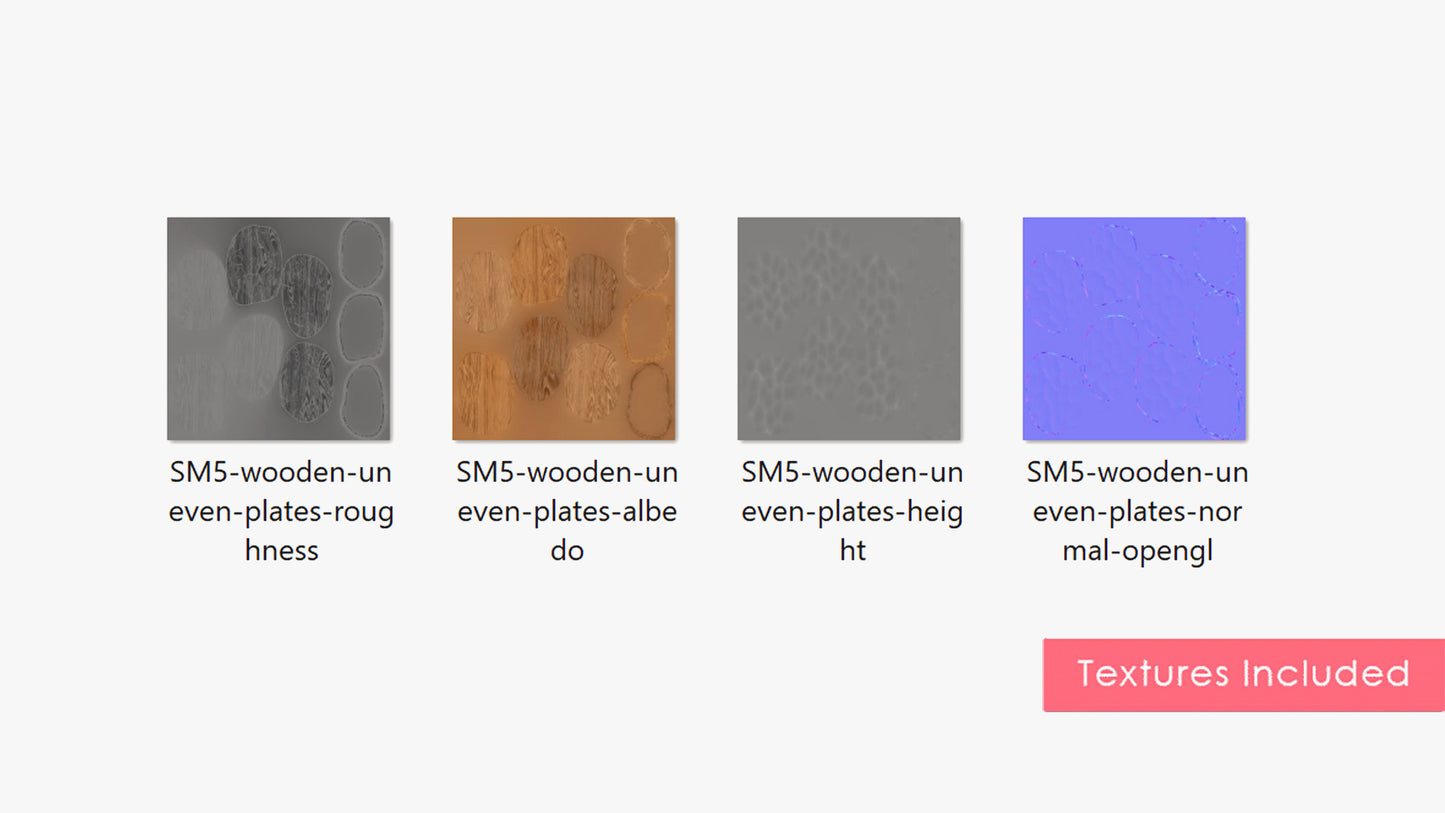 Wooden Asymmetrical Plates