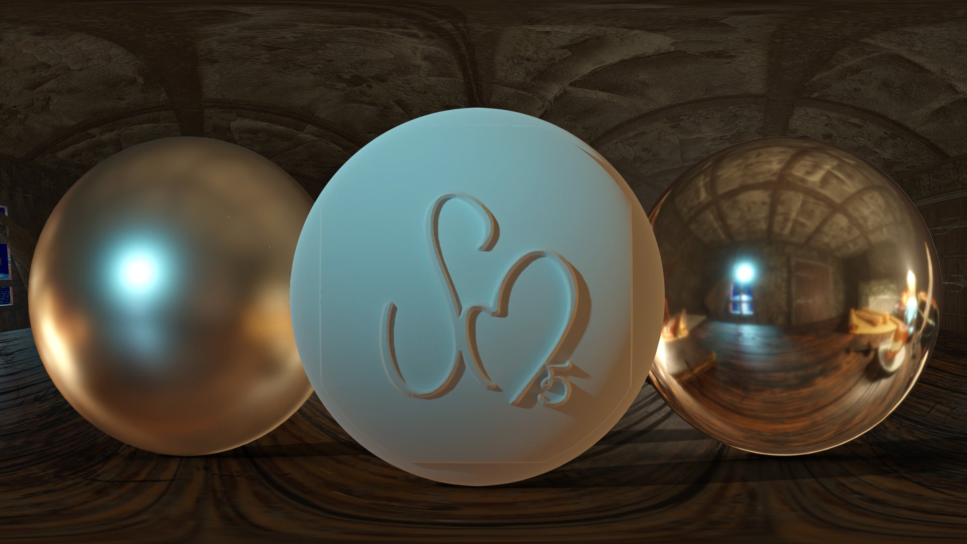 Medieval desk for alchemist and magic hdri scalable environment dome