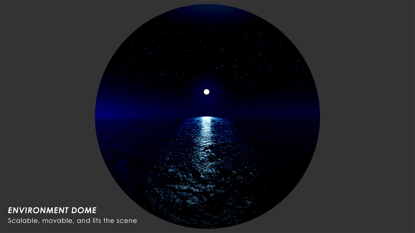 HDRI-29: Ocean Night Stars | Env. Dome |