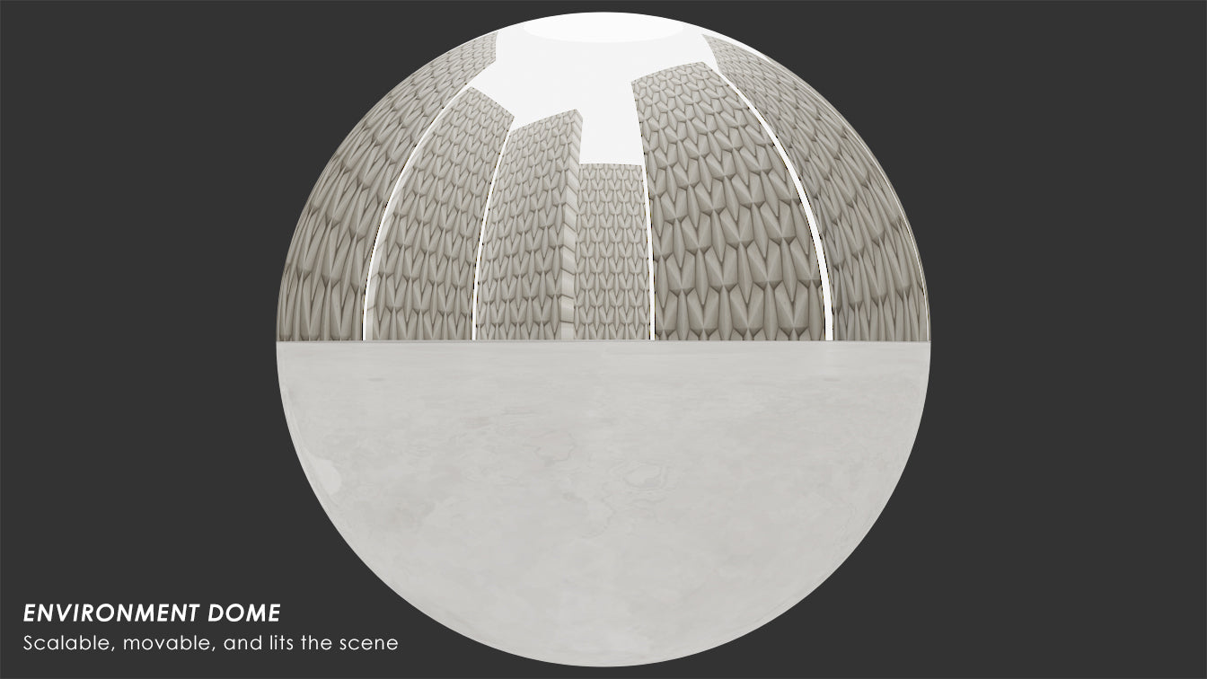 HDRI-36: Concrete Monoliths | Env. Dome |