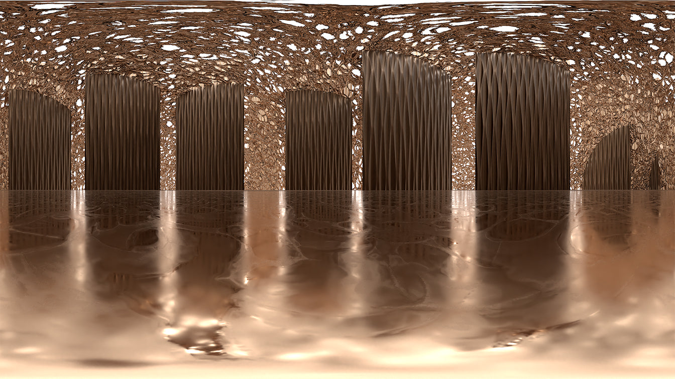 HDRI-37: Copper Voronoi Cage | Env. Dome |