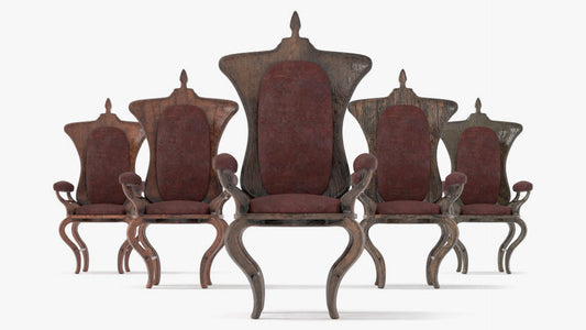 medieval throne edwardian style 3d model blender obj