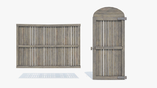 Galician horreo door & window, ventana y puerta de horreo gallego, 3d model for Blender and OBJ. PBR textures and lowpoly