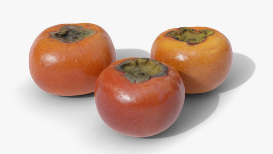 Japanese persimmons Kaki 3d scan model for blender OBJ and PBR photogrammetry