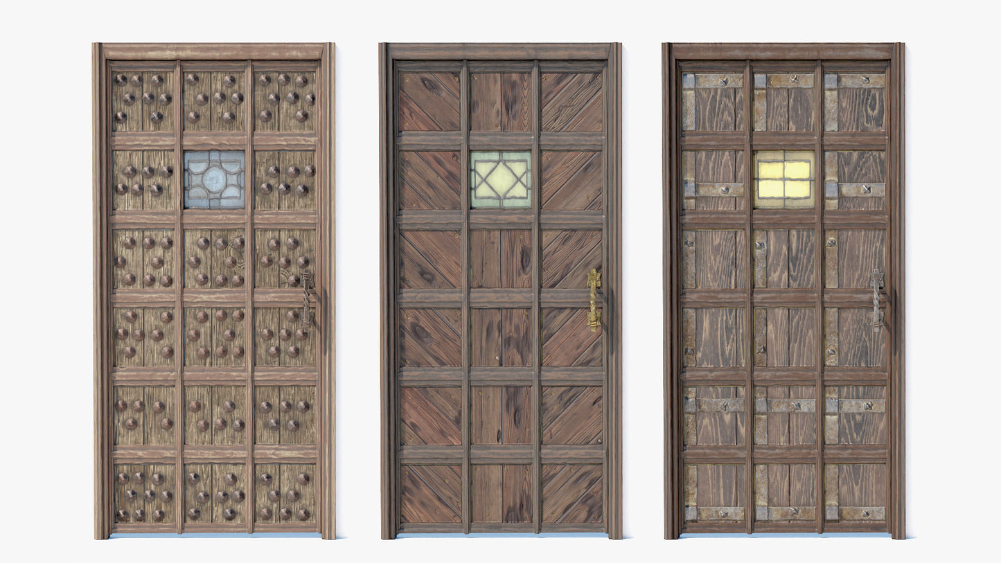 Leaded Glass Wood Door & Window
