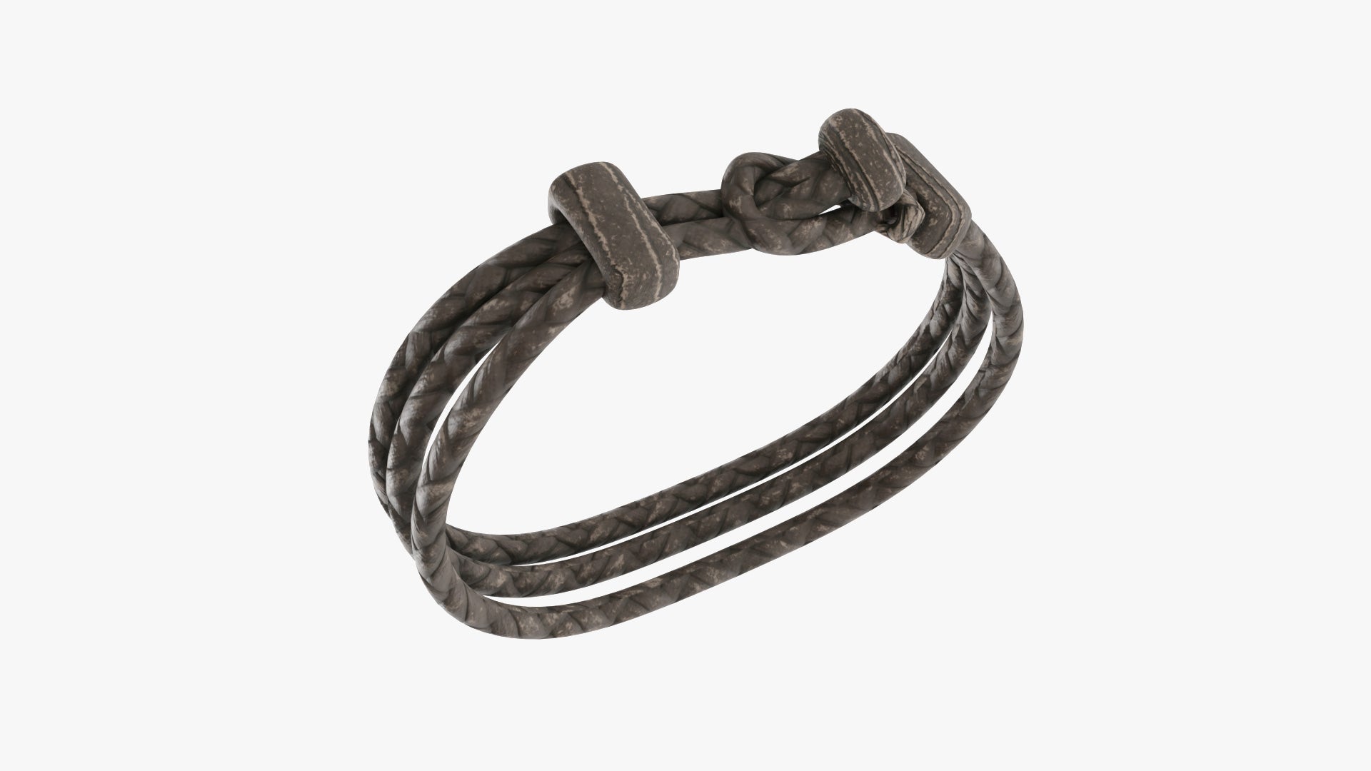 Leather bracelet 3d model for blender and obj with PBR textures