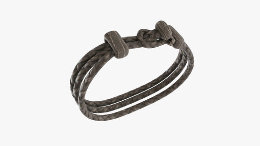 Leather bracelet 3d model for blender and obj with PBR textures