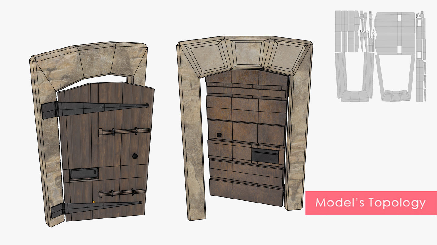 50 Medieval Fantasy Doors & Windows Collection