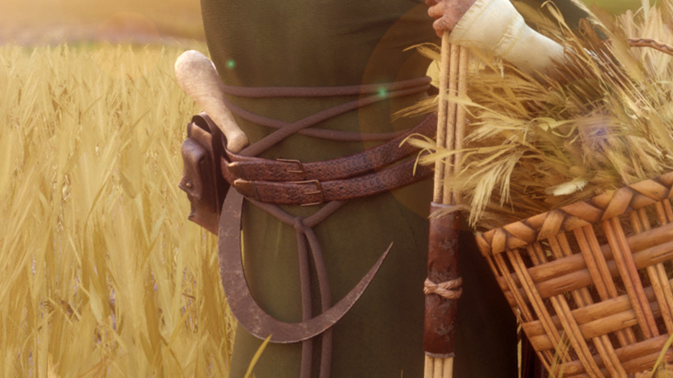 Reap hook low-poly 3d model for Blender and OBJ with PBR textures
