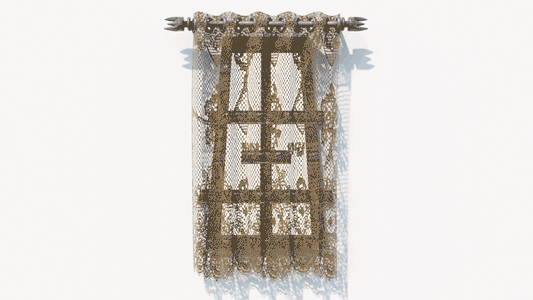 medieval castle window animated curtain 3d model blender obj