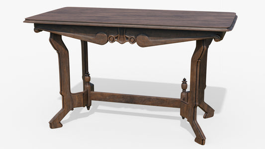 victorian medieval fantasy desk 3d model blender obj