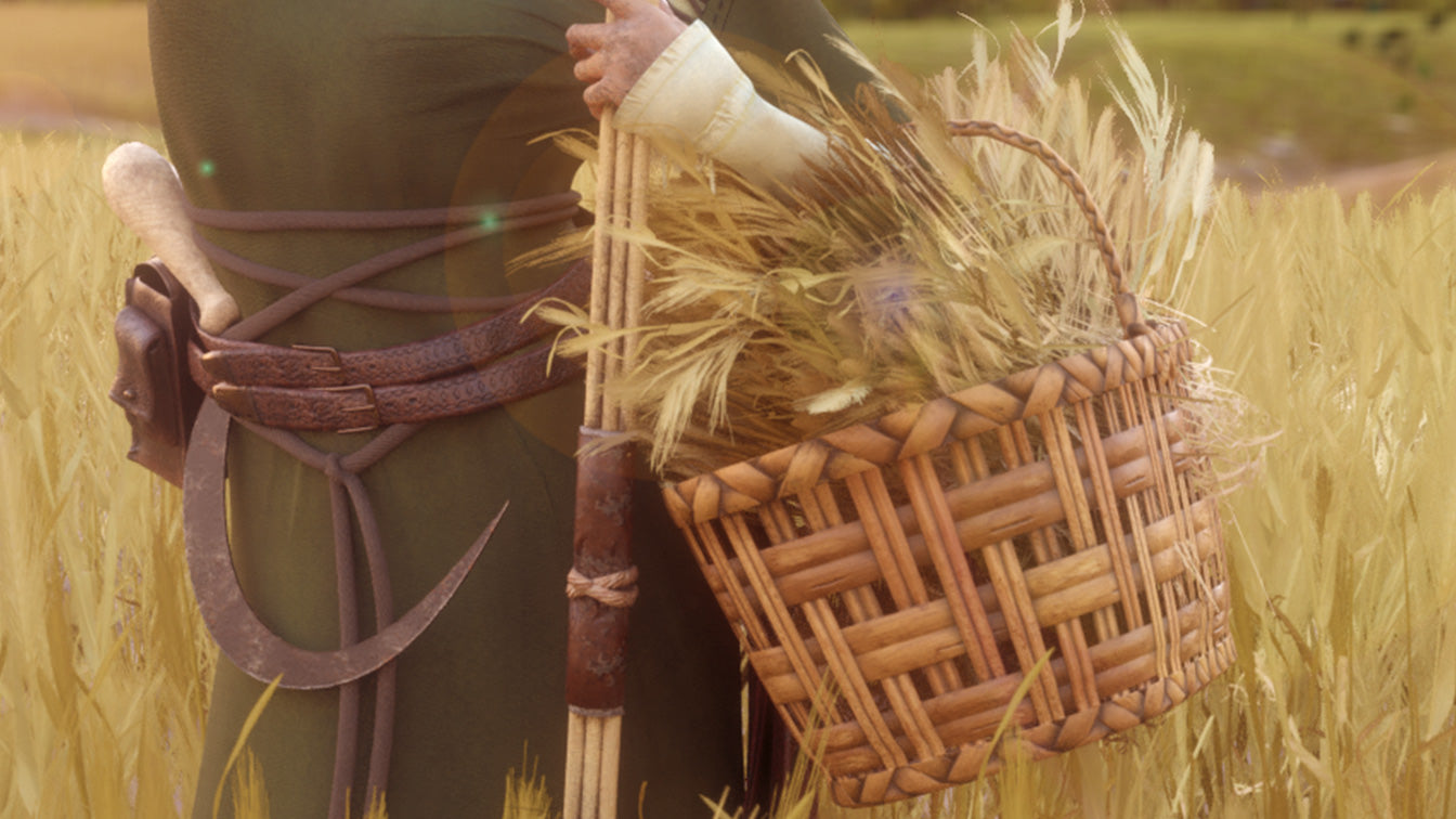 wicker basket 3d model blender obj PBR