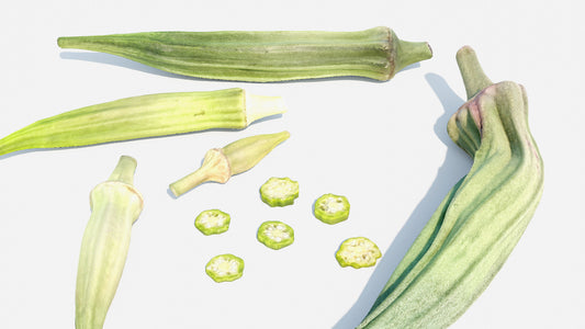3d model of scanned Japanese okras, retopologized and low poly for Blender and OBJ with PBR textures