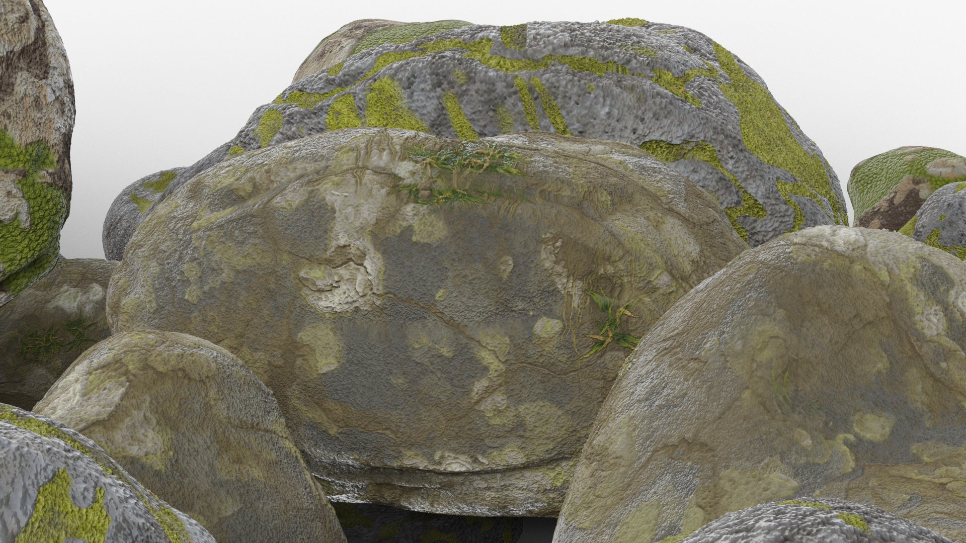 rocks pbr 3d model blender obj