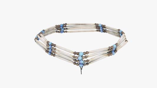 Native American style necklace low-poly 3D model for Blender and OBJ with PBR textures