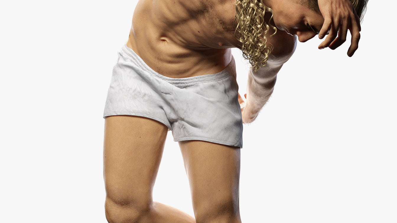 White boxers shorts underpants low poly 3d model for Blender and OBJ with PBR textures
