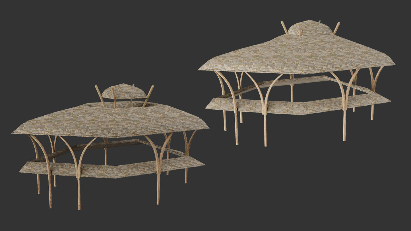 Medieval Fantasy House Shingle Roof