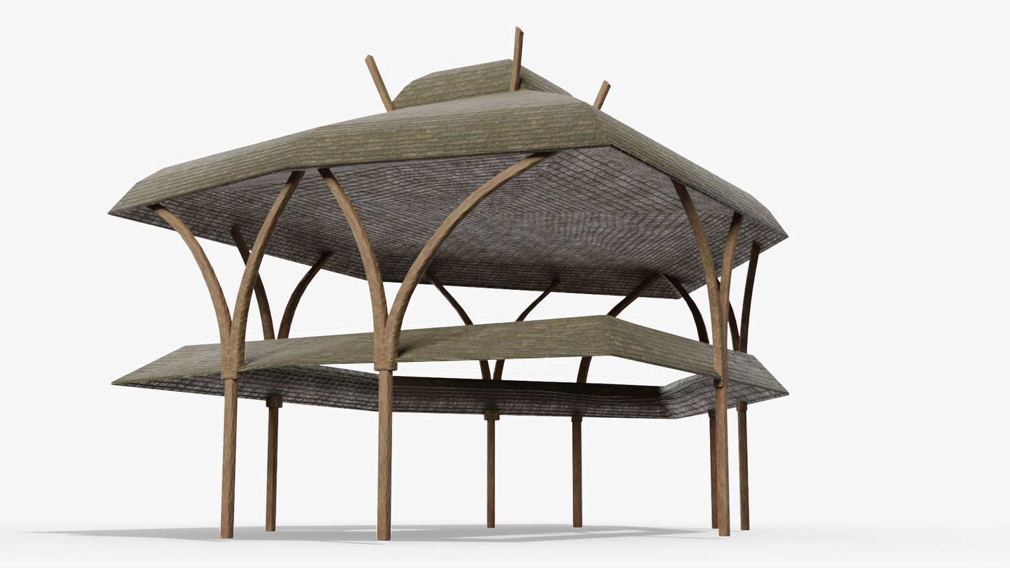 Medieval Fantasy House Shingle Roof