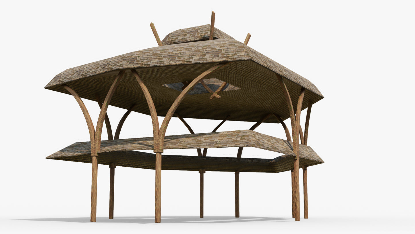 Medieval Fantasy House Shingle Roof