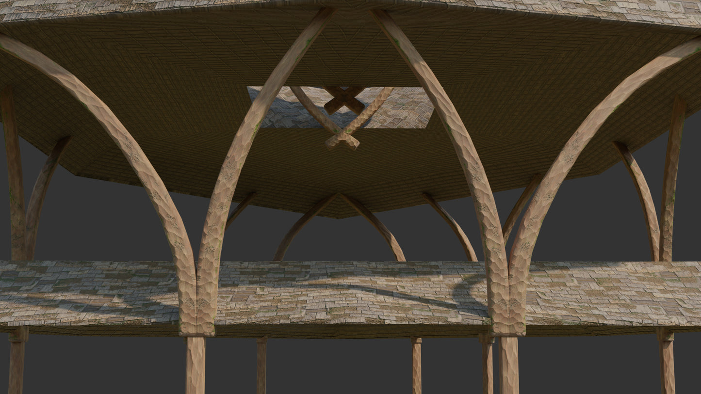 Medieval Fantasy House Shingle Roof