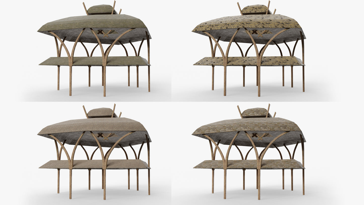 Medieval Fantasy House Shingle Roof