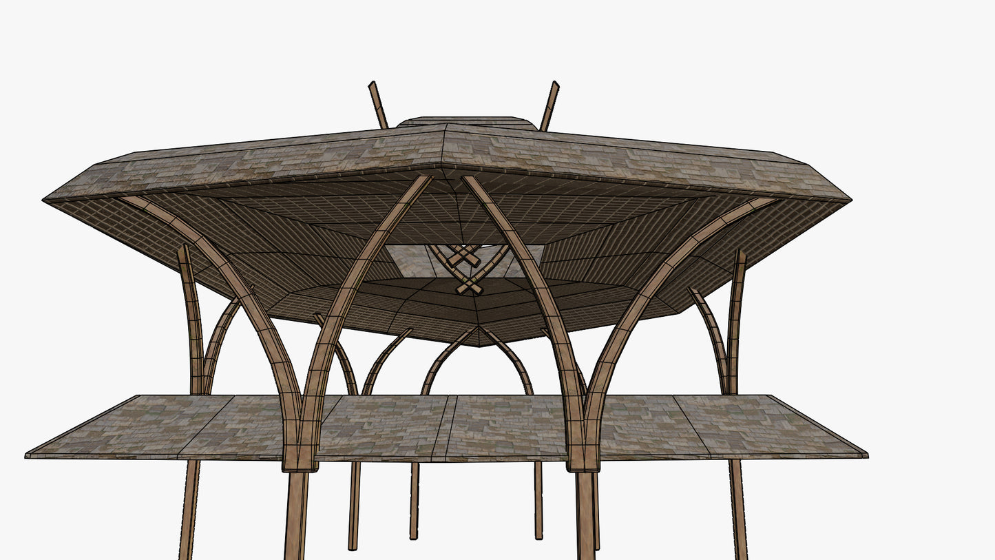 Medieval Fantasy House Shingle Roof