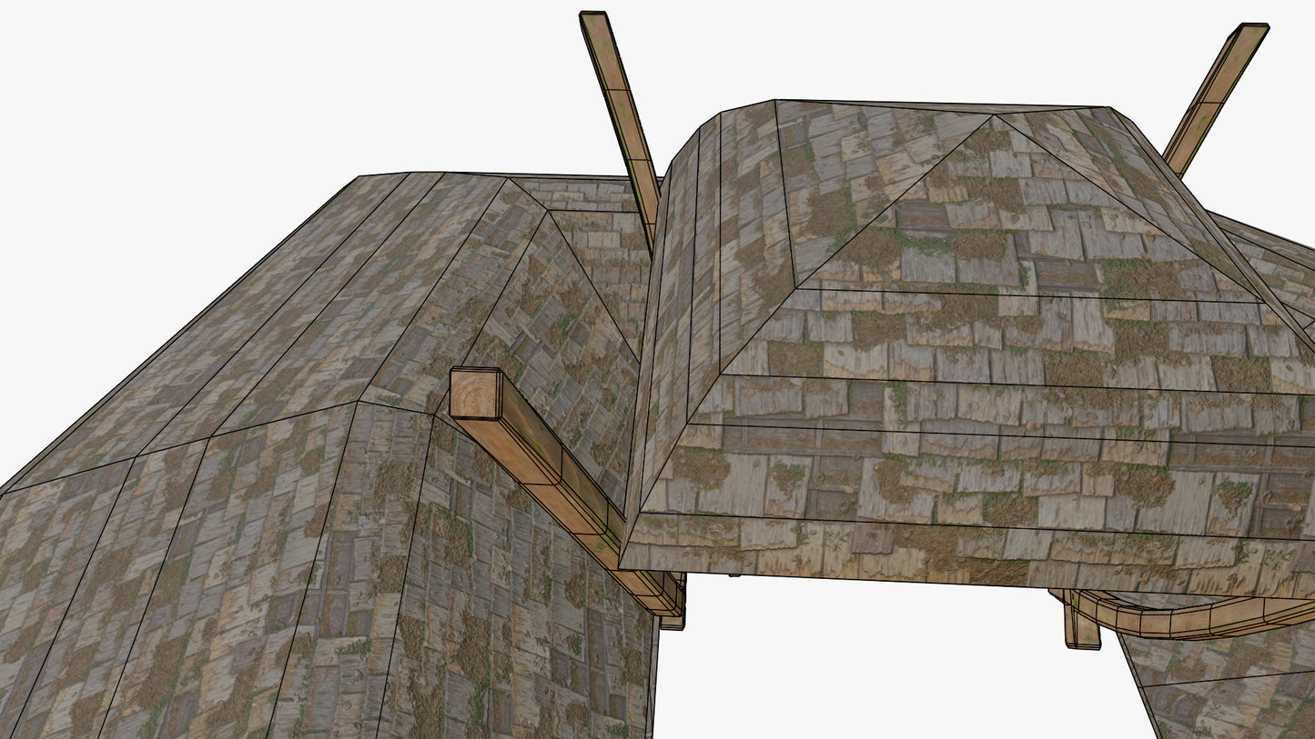 Medieval Fantasy House Shingle Roof