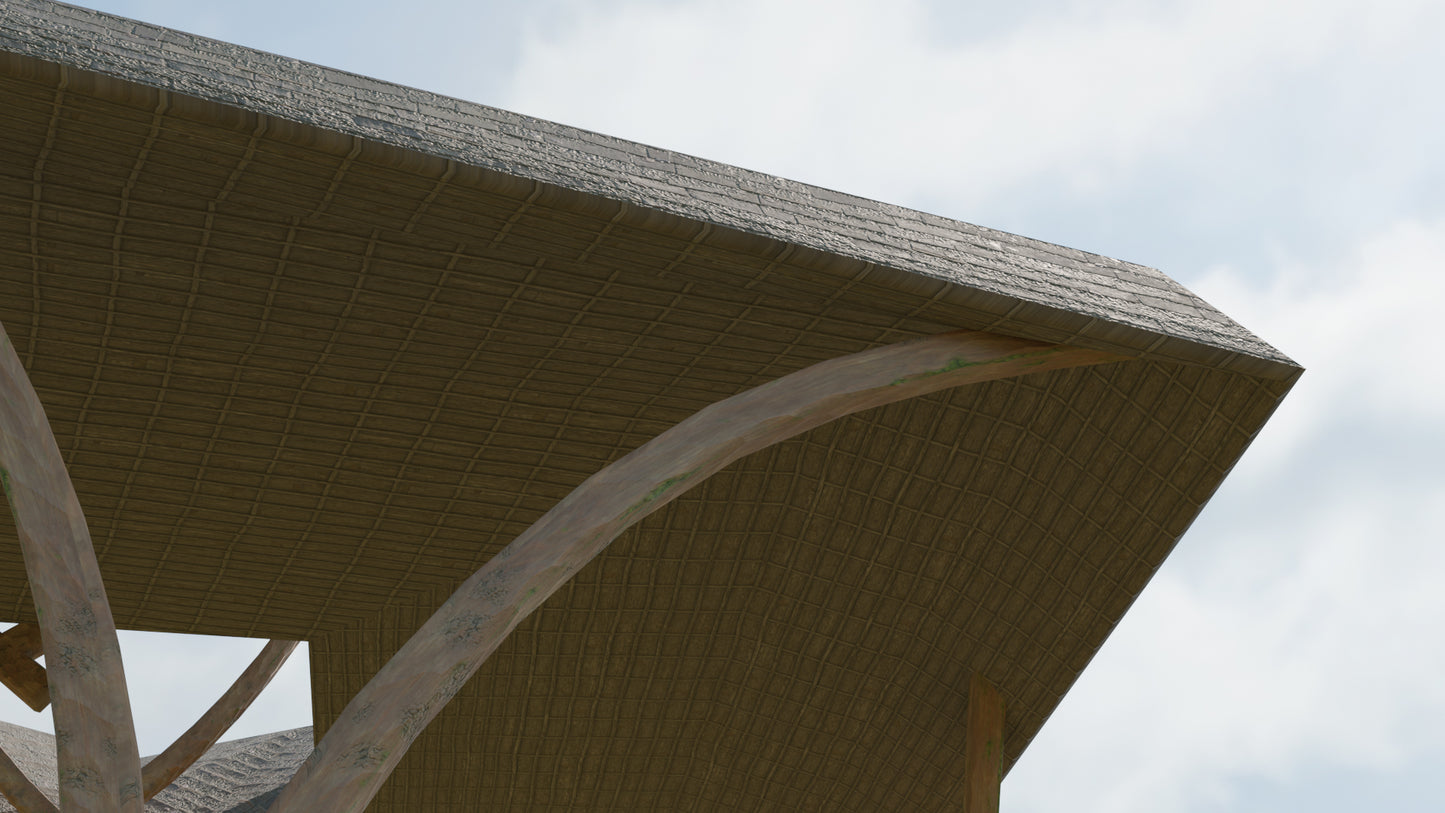 Medieval Fantasy House Shingle Roof