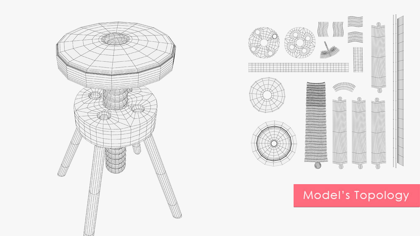 Wooden Artist Stool