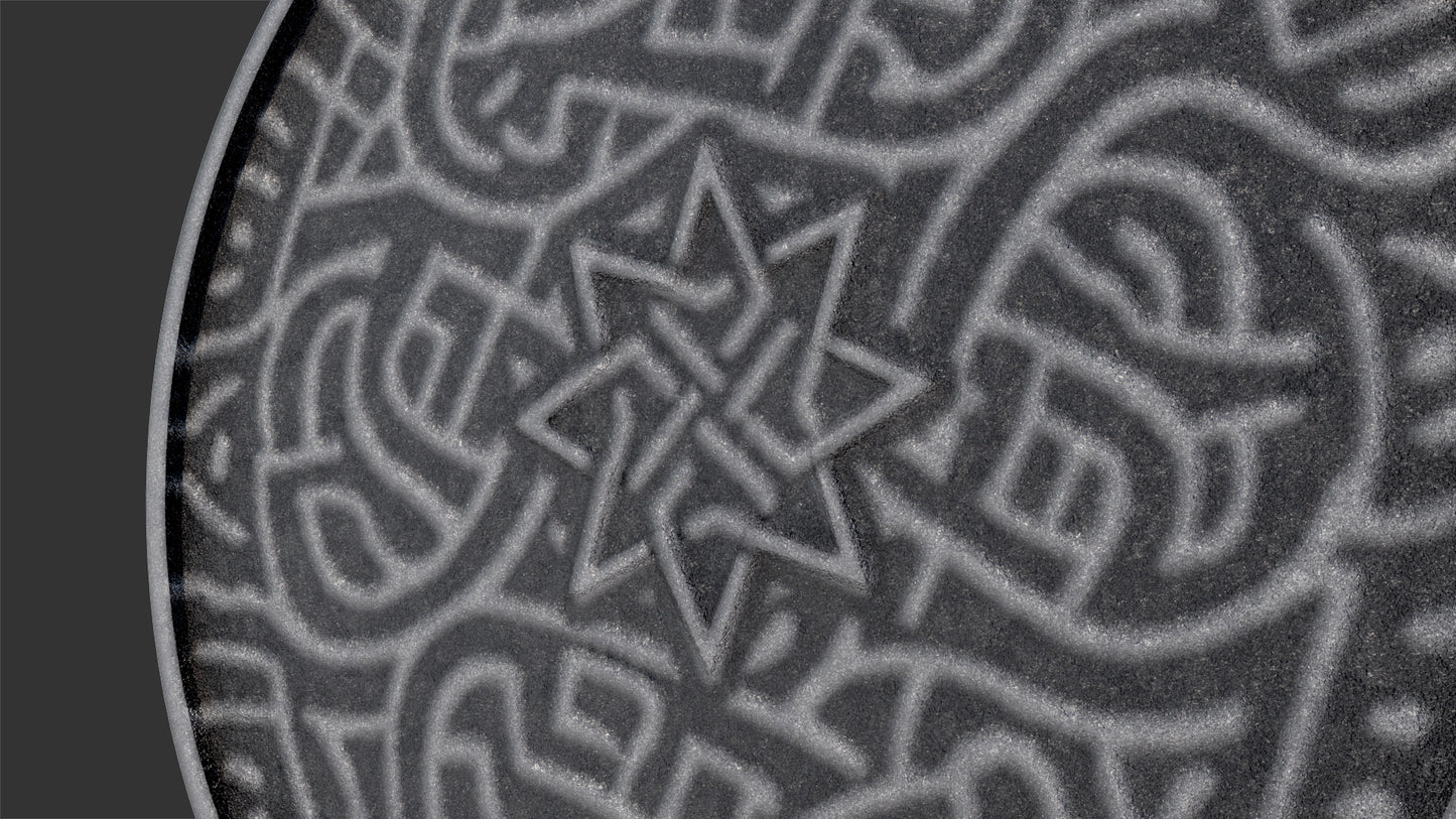 Celtic shield medieval fantasy sigil 3d model for Blenbder and OBJ with PBR textures