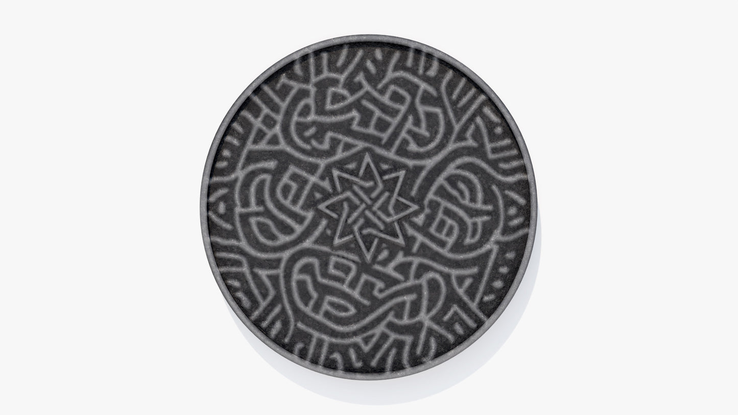 Celtic shield medieval fantasy sigil 3d model for Blenbder and OBJ with PBR textures
