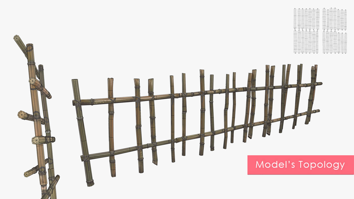 Bamboo Fence (Modular)