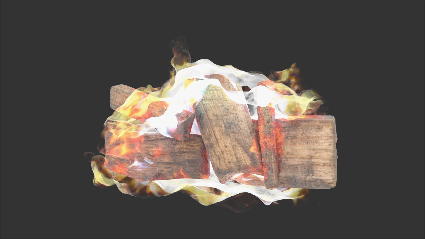 Burning Lumber (Animated Flames)