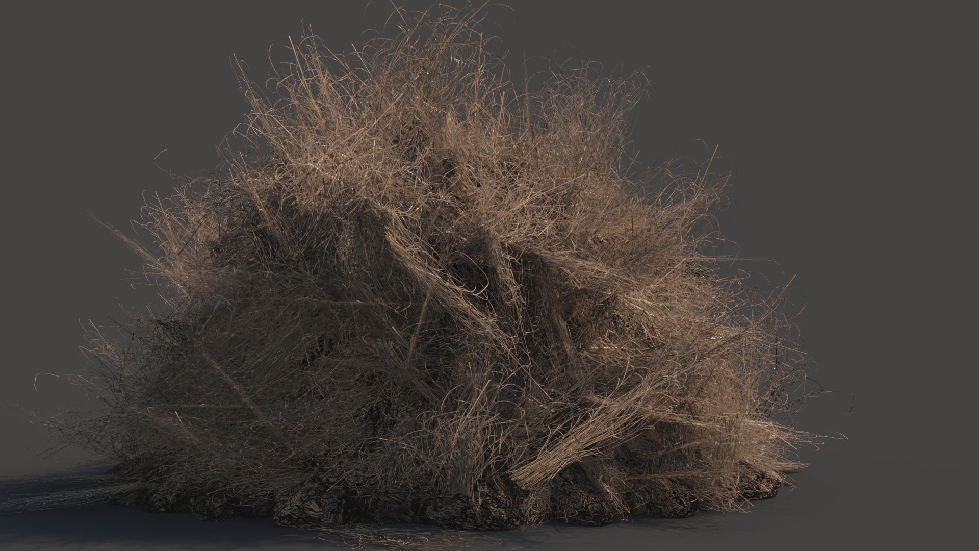 Haystack 3d model (game asset) made with low poly count and PBR materials