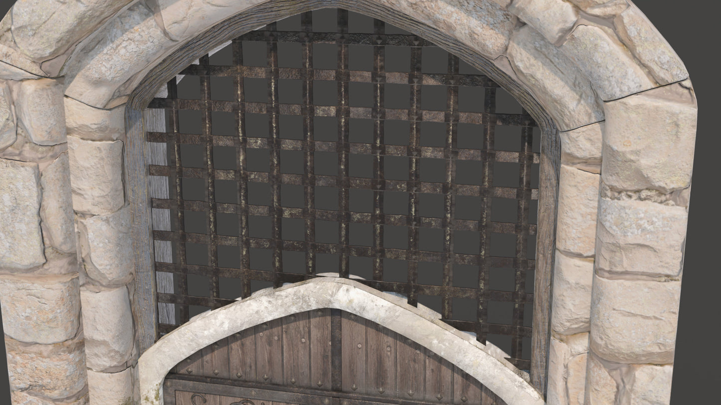 Medieval Bailey Gate Stone Arch