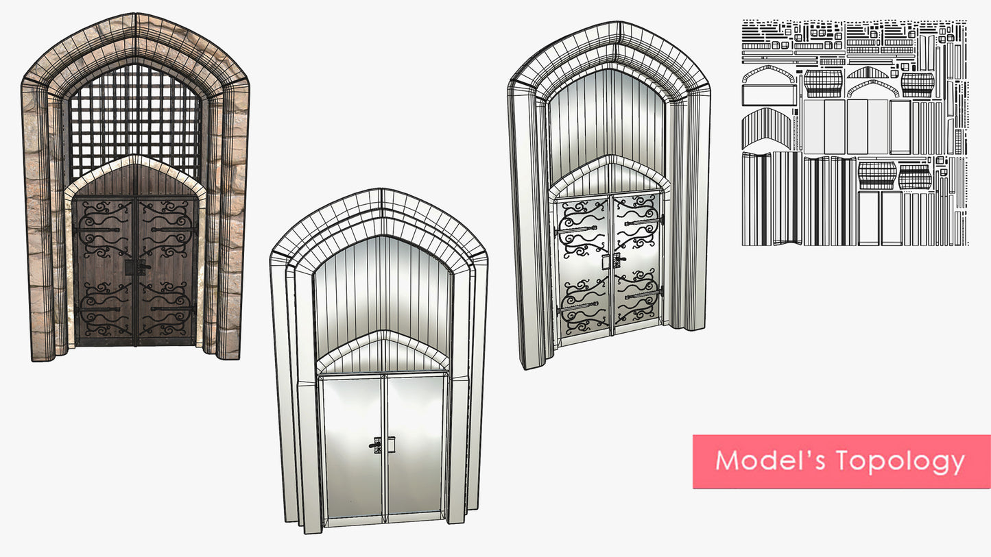 Medieval Bailey Gate Stone Arch